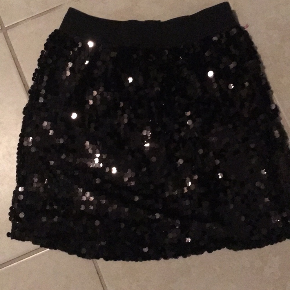 Black Sequin Skirt